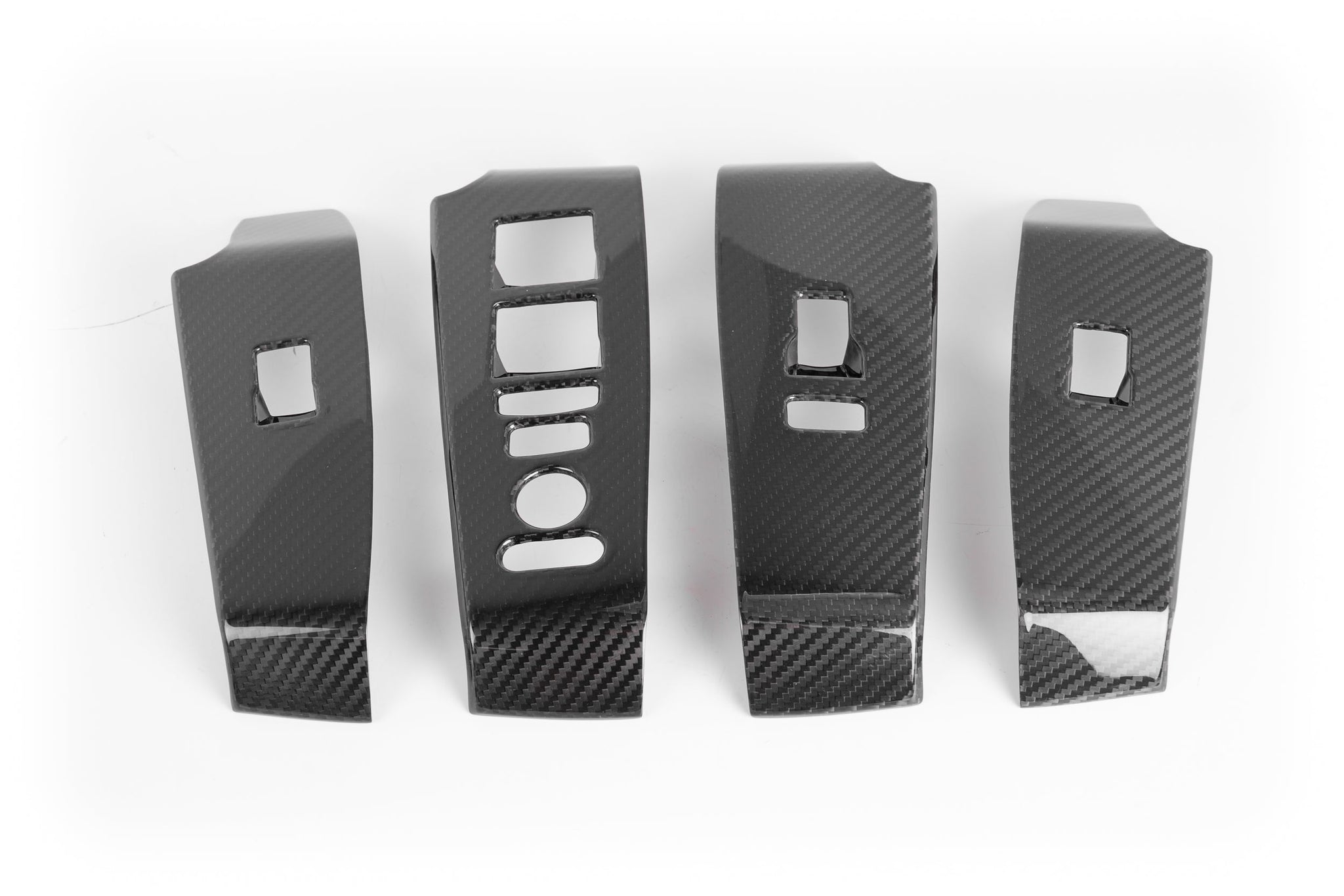 4Pcs Carbon Fiber Window Switch Panel Cover Trim For Ford Explorer 2013-2019 – LHD, Self-Adhesive