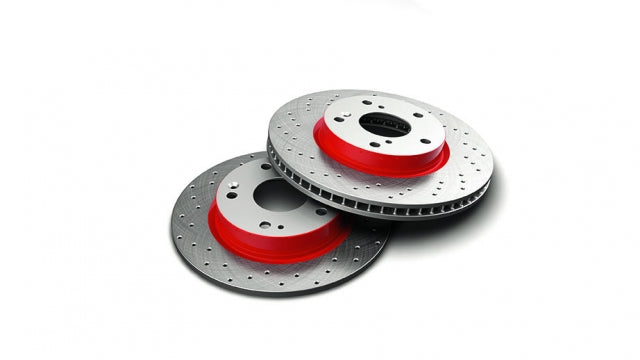 Honda Genuine Honda 2017-2021 Honda Civic HFP Rear Brake Drilled Rotor Disc Set