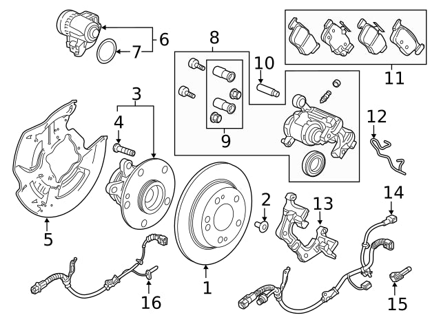 Genuine Honda 2020-2021 Honda Civic Type-R FK8 Rear Brake Pads | PRL ...