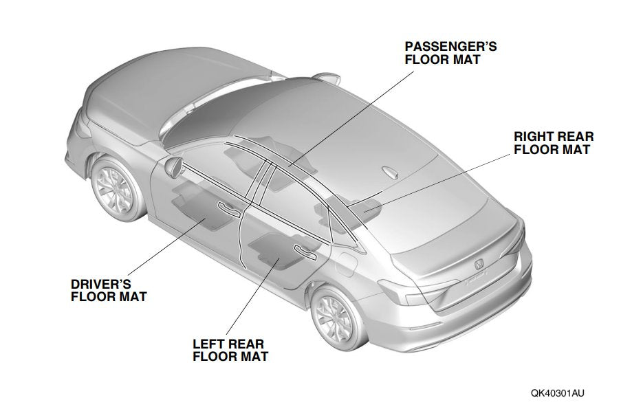 Genuine Honda 2022+ Civic Contoured HighWall Carpet Floor Mat Set