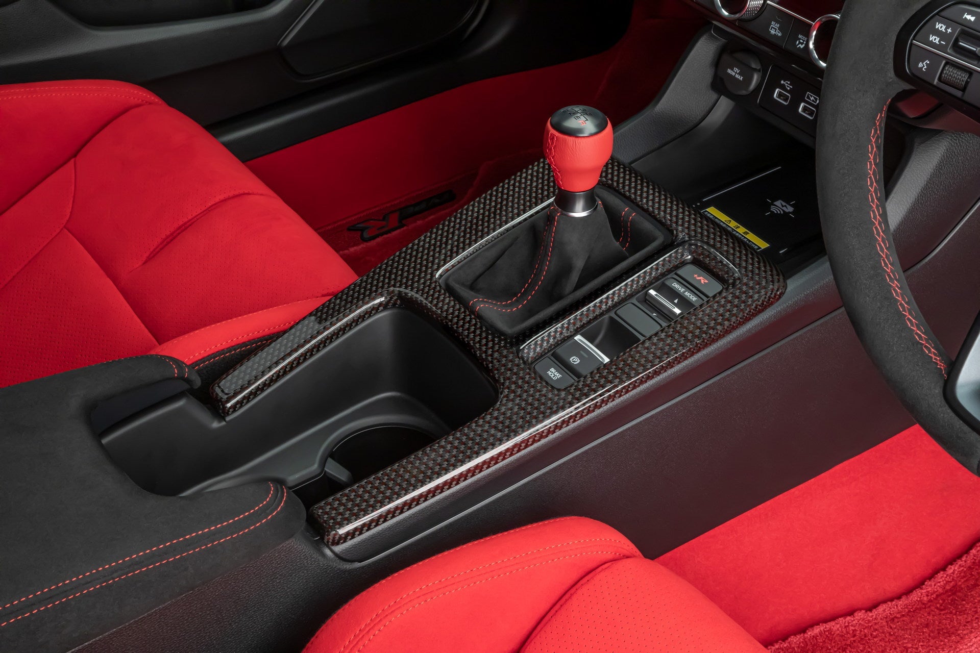 Genuine Honda 2023+ Civic Type-R FL5 Leather Shift Knob (Red) | PRL ...