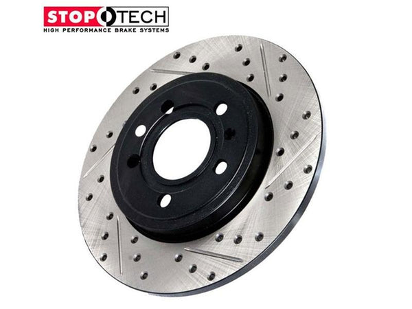 StopTech Rear Rotor 2016+ Honda Civic (non si) EX, LX, Sport Slotted/Drilled Left PRL Motorsports 127.40089L